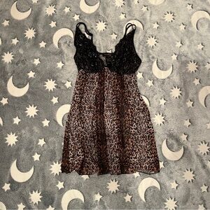 Cheetah Babydoll Lingerie (Size L)